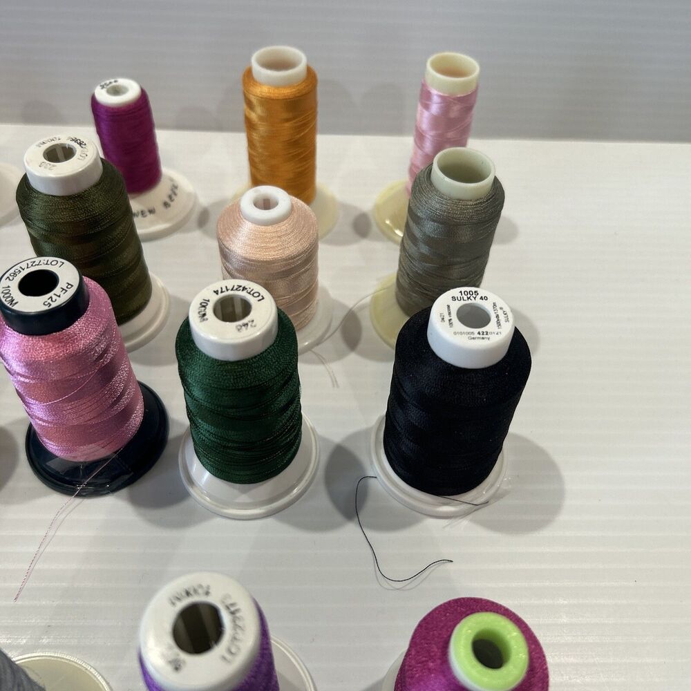 Lot Of 30 Floss Thread Colorful Sewing Quilting Embroidery Machine - Picture 6 of 9